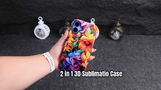 2 in 1 3D Sublimation Blank Phone Case Factory